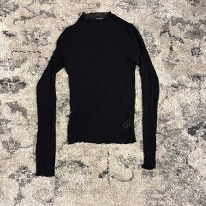 Sheer Black Long Sleeve Top